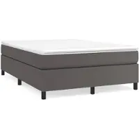 vidaXL Cadre de lit Gris 140x200 cm Similicuir