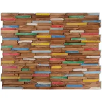 vidaXL Panneaux de revêtement mural 10 pcs 1,03 m² Bois de teck solide