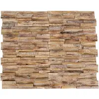 vidaXL Panneaux de revêtement mural 3D 10 pcs 1,01 m² Bois de teck