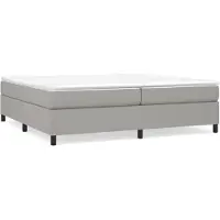 vidaXL Sommier boxspring gris clair 200x200 cm Tissu