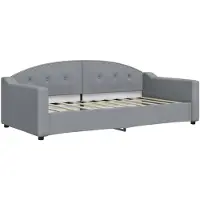 vidaXL Lit de jour gris clair 90x190 cm Tissu