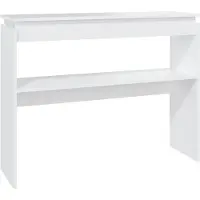 vidaXL Table console blanc 102x30x80 cm bois d'ingénierie