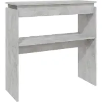 vidaXL Table console Gris béton 80x30x80 cm Aggloméré