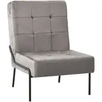 vidaXL Chaise de relaxation 65x79x87 cm gris clair velours