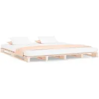 vidaXL Lit de palette 200x200 cm pin massif