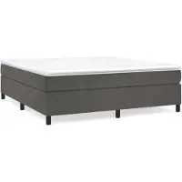 vidaXL Cadre de lit sans matelas gris foncé 160x200 cm velours