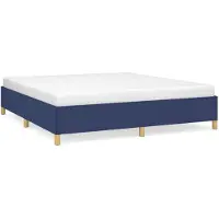 vidaXL Cadre de lit sans matelas bleu 160x200 cm Tissu