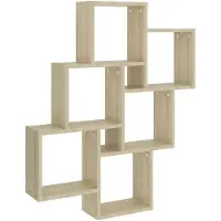 vidaXL Étagère murale cube Chêne sonoma 78x15x93 cm Bois d’ingénierie