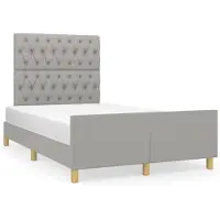 vidaXL Cadre de lit sans matelas gris clair 120x200 cm Tissu