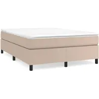 vidaXL Sommier tapissier cappuccino-marron 140x200 cm simili cuir
