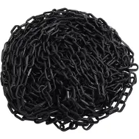 vidaXL Chaîne de délimitation noire 30 m Ø4 mm plastique