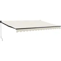 vidaXL Auvent rétractable Crème 4,5x3 m Tissu et aluminium