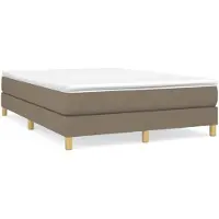 vidaXL Sommier boxspring Taupe 140x190 cm Tissu