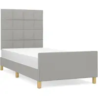 vidaXL Cadre de lit sans matelas gris clair 80x200 cm Tissu