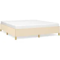 vidaXL Sommier boxspring Crème 180x200 cm Tissu