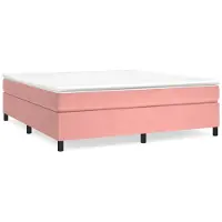 vidaXL Cadre de lit Rosa 200x200 cm velours