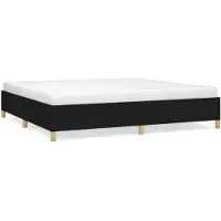 vidaXL Cadre de lit sans matelas noir 200x200 cm Tissu
