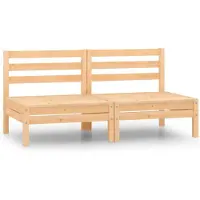 vidaXL Canapés centraux de jardin 2 pcs. Pin massif