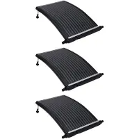 vidaXL Panneaux solaires chauffants courbes pour piscine 3 pcs. 110x65 cm