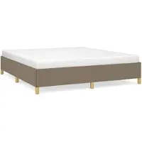 vidaXL Cadre de lit sans matelas Taupe 180x200 cm Tissu