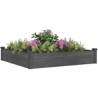 vidaXL Lit surélevé avec insert Gris 120x120x25 cm Sapin massif