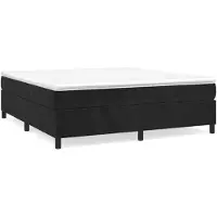 vidaXL Lit boxspring avec matelas noir 200x200 cm velours