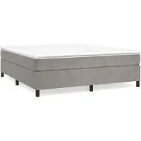 vidaXL Cadre de lit sans matelas gris clair 180x200 cm velours