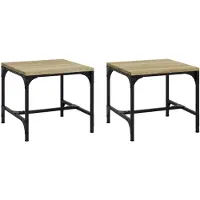 vidaXL Tables d'appoint 2 pièces chêne Sonoma 40x40x35 cm bois composite