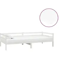 vidaXL Lit de jour avec matelas 90x200 cm blanc pin massif