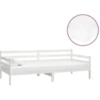 vidaXL Lit de jour avec matelas 90x200 cm blanc pin massif