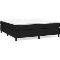 vidaXL Cadre de lit à ressorts noir 180x200 cm tissu