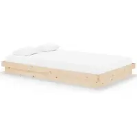 vidaXL Lit en bois massif 120x200 cm