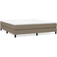vidaXL Cadre de lit sans matelas Taupe 160x200 cm Tissu
