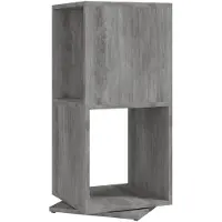 vidaXL Armoire rotative Gris béton 34,5x34,5x75,5 cm bois d'ingénierie