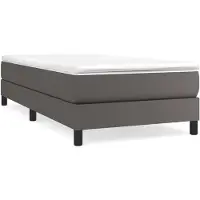 vidaXL Lit boxspring avec matelas Gris 80x200 cm similicuir