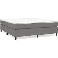 vidaXL Cadre de lit sans matelas gris foncé 180x200 cm Tissu