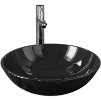 vidaXL Salle de bains Lavabo avec robinet Garniture d'écoulement noir
