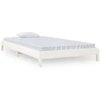 vidaXL Lit empilable blanc 100x200 cm pin massif