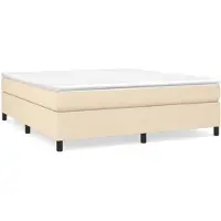 vidaXL Cadre de lit Crème 160x200 cm Tissu