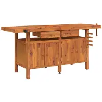 vidaXL Établi avec tiroirs et étaux 192x62x83 cm en acacia