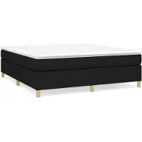vidaXL Cadre de lit sans matelas Noir 180x200 cm Tissu