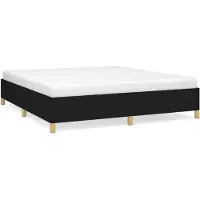 vidaXL Cadre de lit sans matelas noir 180x200 cm Tissu
