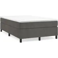 vidaXL Cadre de lit gris foncé 120x200 cm velours