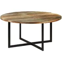 vidaXL Table de salle à manger 110x75 cm vieux bois massif