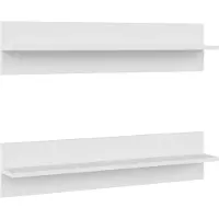 vidaXL Étagères murales 2 pcs Blanc 80x11,5x18 cm bois d'ingénierie