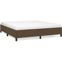 vidaXL Cadre de lit sans matelas brun foncé 180x200 cm Tissu