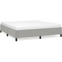 vidaXL Cadre de lit sans matelas gris clair 160x200 cm Tissu