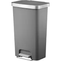 EKO - Hana poubelle à pédale 45 litres - Plastique - Gris