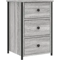 vidaXL Table de chevet sonoma gris 40x36x60 cm bois d'ingénierie