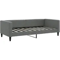 vidaXL Lit de jour gris foncé 90x190 cm Tissu